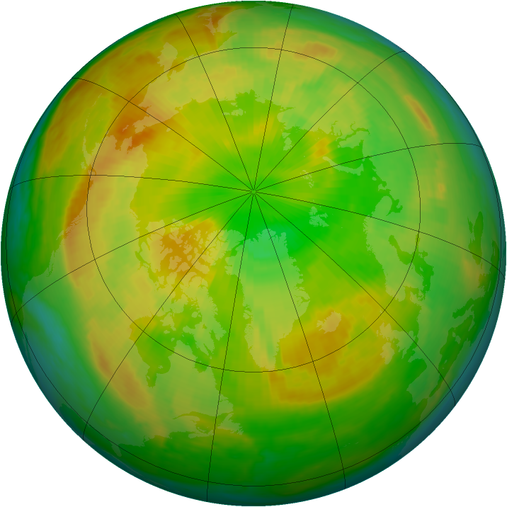 Arctic ozone map for 24 May 2000